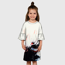 Платье клеш для девочки Tokyo ghoul, цвет: 3D-принт — фото 2