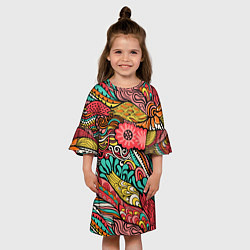 Платье клеш для девочки Яркий Узор, цвет: 3D-принт — фото 2
