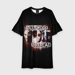 Платье клеш для девочки Hollywood Undead: Guys, цвет: 3D-принт