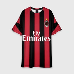 Платье клеш для девочки Milan FC: Form 2018, цвет: 3D-принт