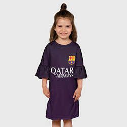 Платье клеш для девочки Barcelona FC: Violet, цвет: 3D-принт — фото 2