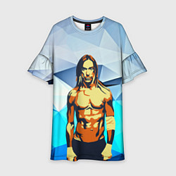 Платье клеш для девочки Iggy Pop, цвет: 3D-принт