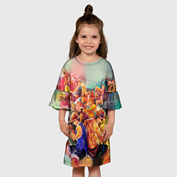 Платье клеш для девочки Ван-Пис, цвет: 3D-принт — фото 2