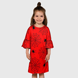 Платье клеш для девочки Рассадник пауков, цвет: 3D-принт — фото 2