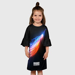 Платье клеш для девочки Rocket League, цвет: 3D-принт — фото 2
