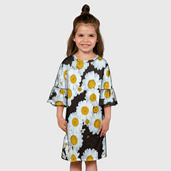 Платье клеш для девочки Аромашки, цвет: 3D-принт — фото 2