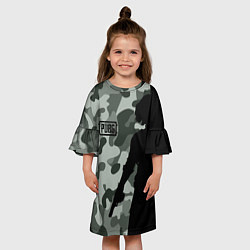 Платье клеш для девочки PUBG: Camo Shadow, цвет: 3D-принт — фото 2