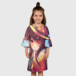 Платье клеш для девочки KonoSuba, цвет: 3D-принт — фото 2