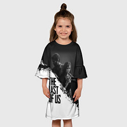 Платье клеш для девочки The Last of Us: White & Black, цвет: 3D-принт — фото 2