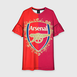Платье клеш для девочки FC Arsenal - emblem, цвет: 3D-принт