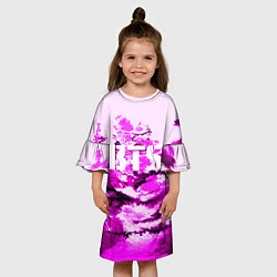 Платье клеш для девочки BTS: Purple Style, цвет: 3D-принт — фото 2