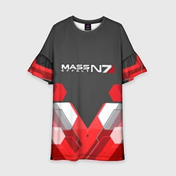 Платье клеш для девочки Mass Effect: N7 Soldier, цвет: 3D-принт
