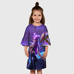 Платье клеш для девочки KaiSa KDA, цвет: 3D-принт — фото 2