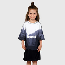 Платье клеш для девочки Fortnite: Dark Forest, цвет: 3D-принт — фото 2
