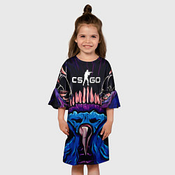 Платье клеш для девочки CS:GO Hyper Beast Skin, цвет: 3D-принт — фото 2