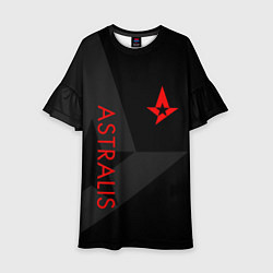 Платье клеш для девочки Astralis: Dark Style, цвет: 3D-принт