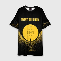 Платье клеш для девочки Twenty One Pilots: Yellow Moon, цвет: 3D-принт
