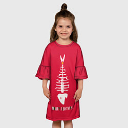 Платье клеш для девочки Merry Fishtmas, цвет: 3D-принт — фото 2