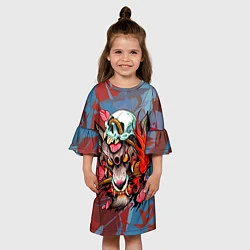 Платье клеш для девочки Torch, цвет: 3D-принт — фото 2