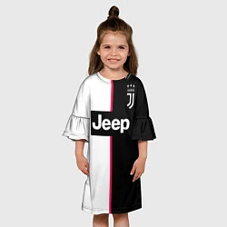Платье клеш для девочки Форма Роналду 2020, цвет: 3D-принт — фото 2