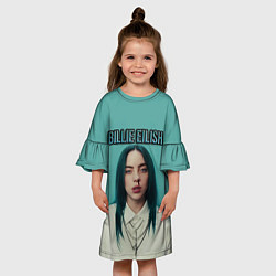 Платье клеш для девочки BILLIE EILISH, цвет: 3D-принт — фото 2