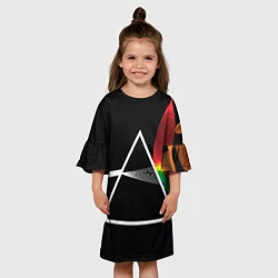Платье клеш для девочки PINK FLOYD, цвет: 3D-принт — фото 2