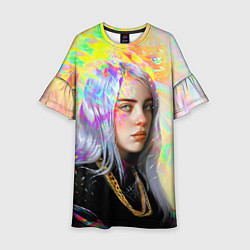 Платье клеш для девочки Billie Eilish, цвет: 3D-принт