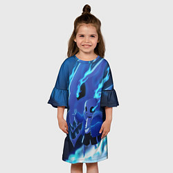 Платье клеш для девочки UNDERTALE, цвет: 3D-принт — фото 2