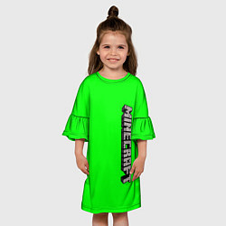 Платье клеш для девочки Minecraft, цвет: 3D-принт — фото 2