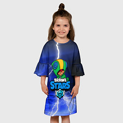 Платье клеш для девочки BRAWL STARS LEON STORM, цвет: 3D-принт — фото 2