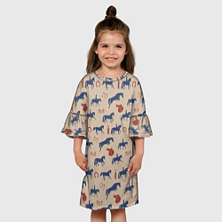 Платье клеш для девочки Кони, цвет: 3D-принт — фото 2