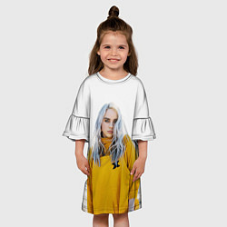 Платье клеш для девочки BILLIE EILISH, цвет: 3D-принт — фото 2