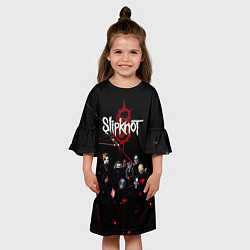 Платье клеш для девочки Slipknot, цвет: 3D-принт — фото 2