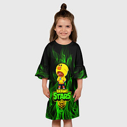 Платье клеш для девочки Brawl Stars sally, цвет: 3D-принт — фото 2