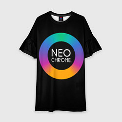 Платье клеш для девочки NEO CHROME, цвет: 3D-принт