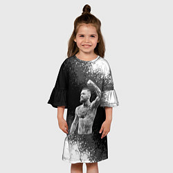 Платье клеш для девочки Conor McGregor, цвет: 3D-принт — фото 2
