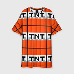 Платье клеш для девочки Minecraft-Динамит, цвет: 3D-принт