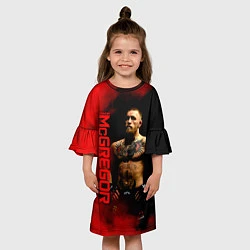 Платье клеш для девочки Конор МакГрегор, цвет: 3D-принт — фото 2