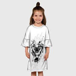 Платье клеш для девочки Лев, цвет: 3D-принт — фото 2