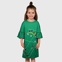 Платье клеш для девочки Игра в регби, цвет: 3D-принт — фото 2