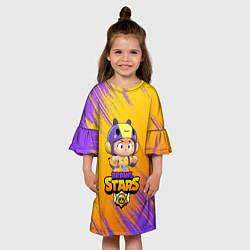 Платье клеш для девочки Brawl stars, цвет: 3D-принт — фото 2