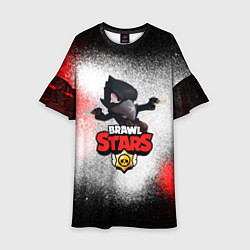 Платье клеш для девочки BRAWL STARS CROW, цвет: 3D-принт