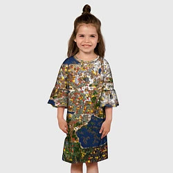 Платье клеш для девочки Герои 3 Карта, цвет: 3D-принт — фото 2