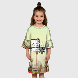 Платье клеш для девочки GTA 5, цвет: 3D-принт — фото 2