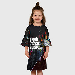 Платье клеш для девочки Grand Theft Auto V, цвет: 3D-принт — фото 2