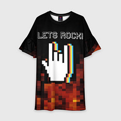 Платье клеш для девочки Let's Rock, цвет: 3D-принт