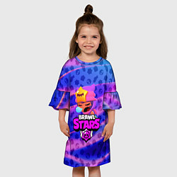 Платье клеш для девочки BRAWL STARS:SANDY, цвет: 3D-принт — фото 2