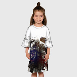 Платье клеш для девочки Assassins Creed, цвет: 3D-принт — фото 2