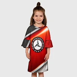 Платье клеш для девочки MERCEDES-BENZ, цвет: 3D-принт — фото 2