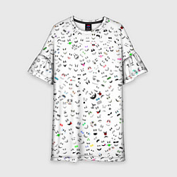 Платье клеш для девочки Rolbox лица, цвет: 3D-принт